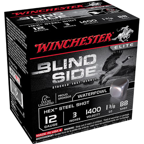 Winchester SBS123BB Blind Side Shotshell 12 GA, 3 in, No. BB